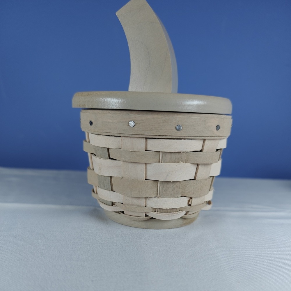 Longaberger 2017 Tiny Pumpkin Basket Set - Made in USA (Basket, Prot & Lid)‎